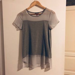 Vince Camuto T-shirt top with sheer inserts